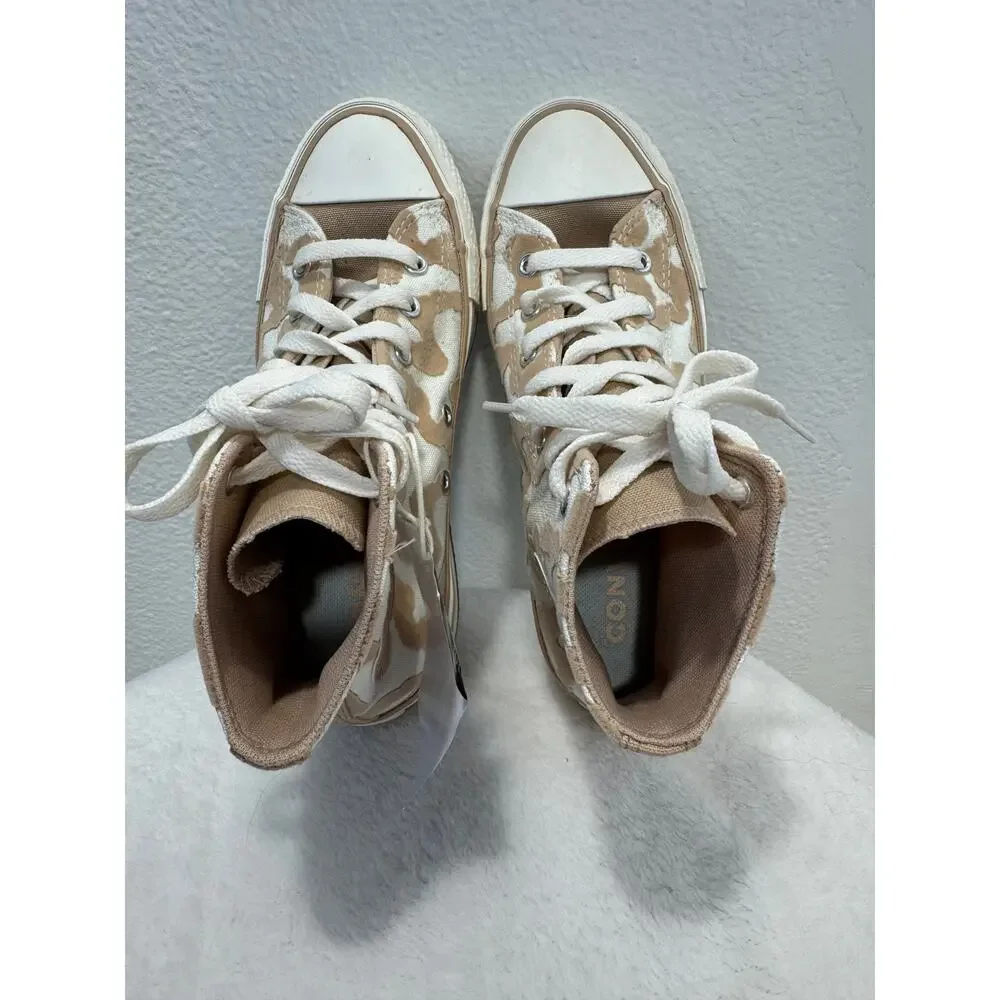 Converse Chuck Taylor All Star Girls Platform Shoes Leopard Print High Top 3.5